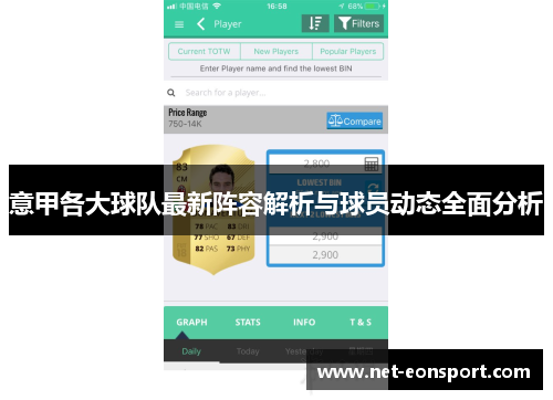 意甲各大球队最新阵容解析与球员动态全面分析